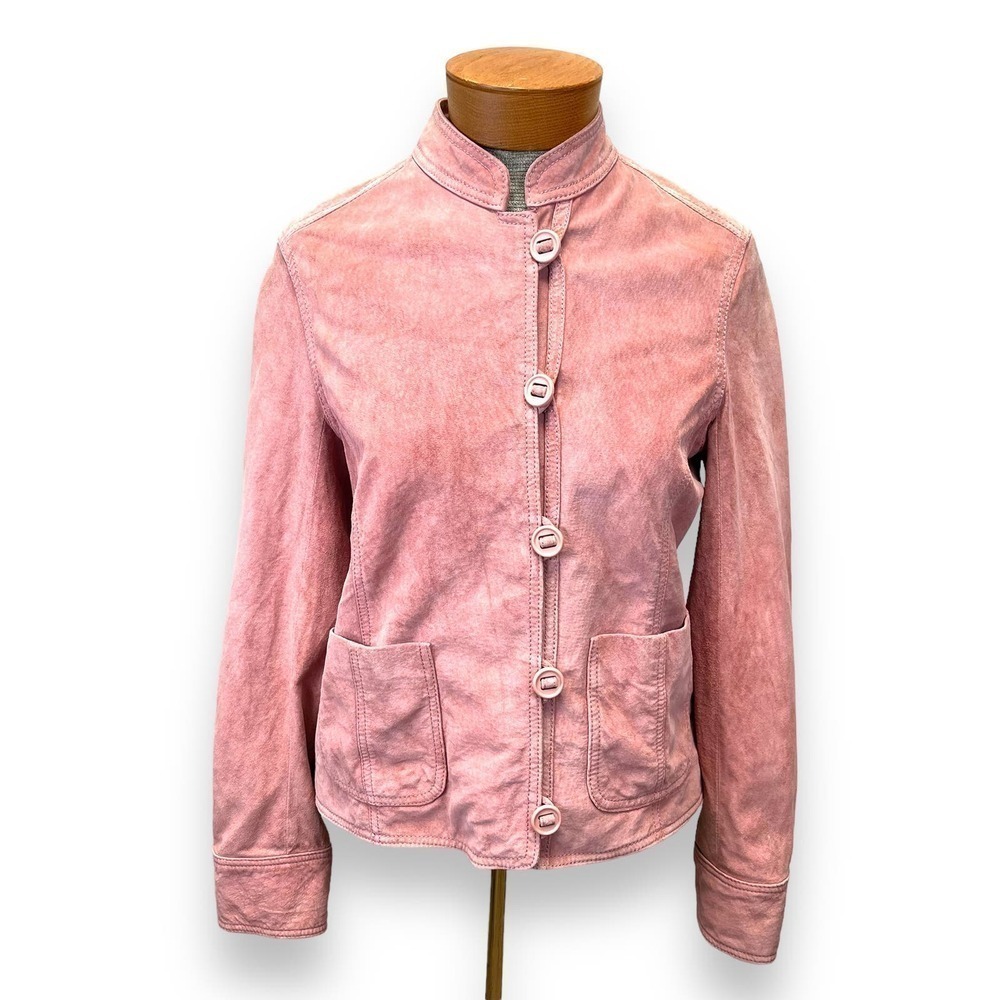 Isabella Bird Jacket Womens Small Pink Suede Leather Coastal Cowgirl Coquette